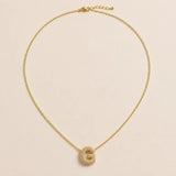 Collier Initiale Pavée
