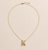 Collier Initiale Pavée