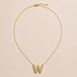 Collier Initiale Pavée